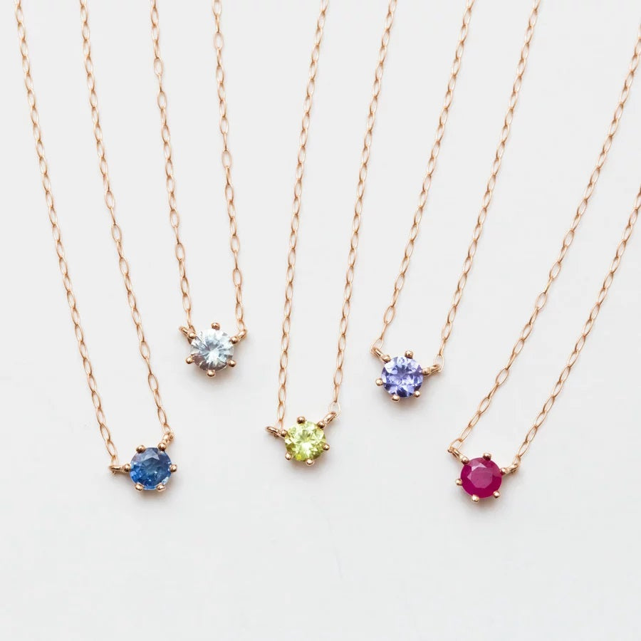 WEB限定】5月誕生石 K18 ピンクゴールド エメラルド ネックレス