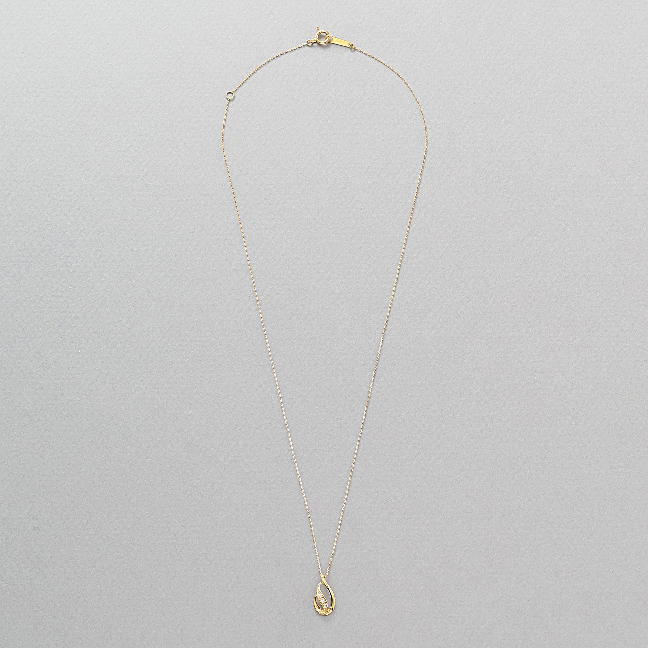 K10 イエローゴールド ダイヤモンド ネックレス – Milluflora | ミル