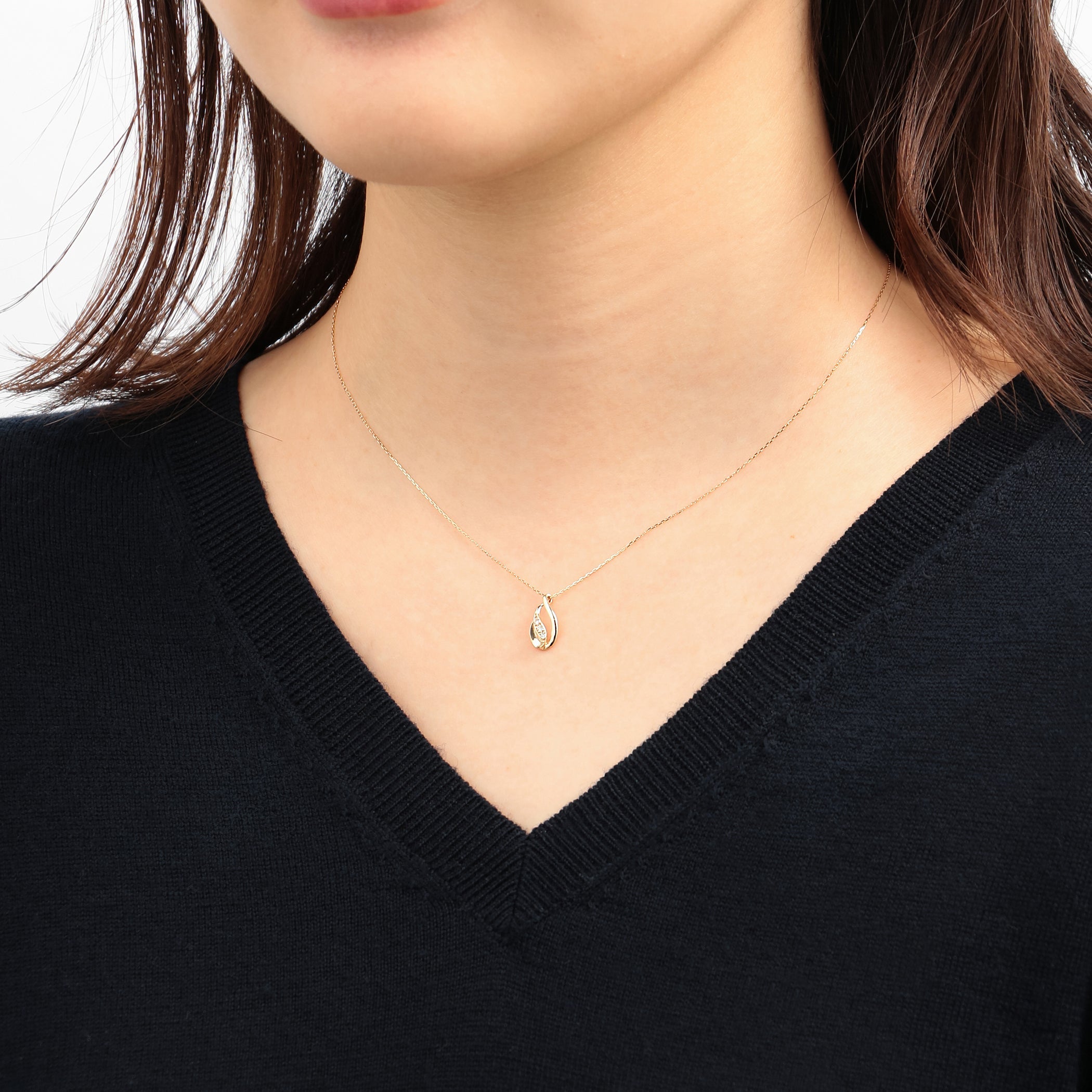 K10 イエローゴールド ダイヤモンド ネックレス – Milluflora | ミル