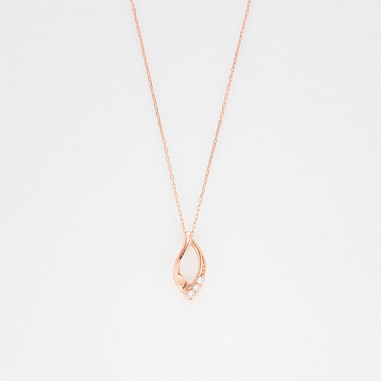 K10 ピンクゴールド ダイヤモンド ネックレス