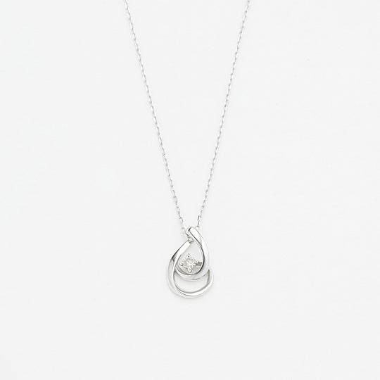 K10 ホワイトゴールド ダイヤモンド ネックレス