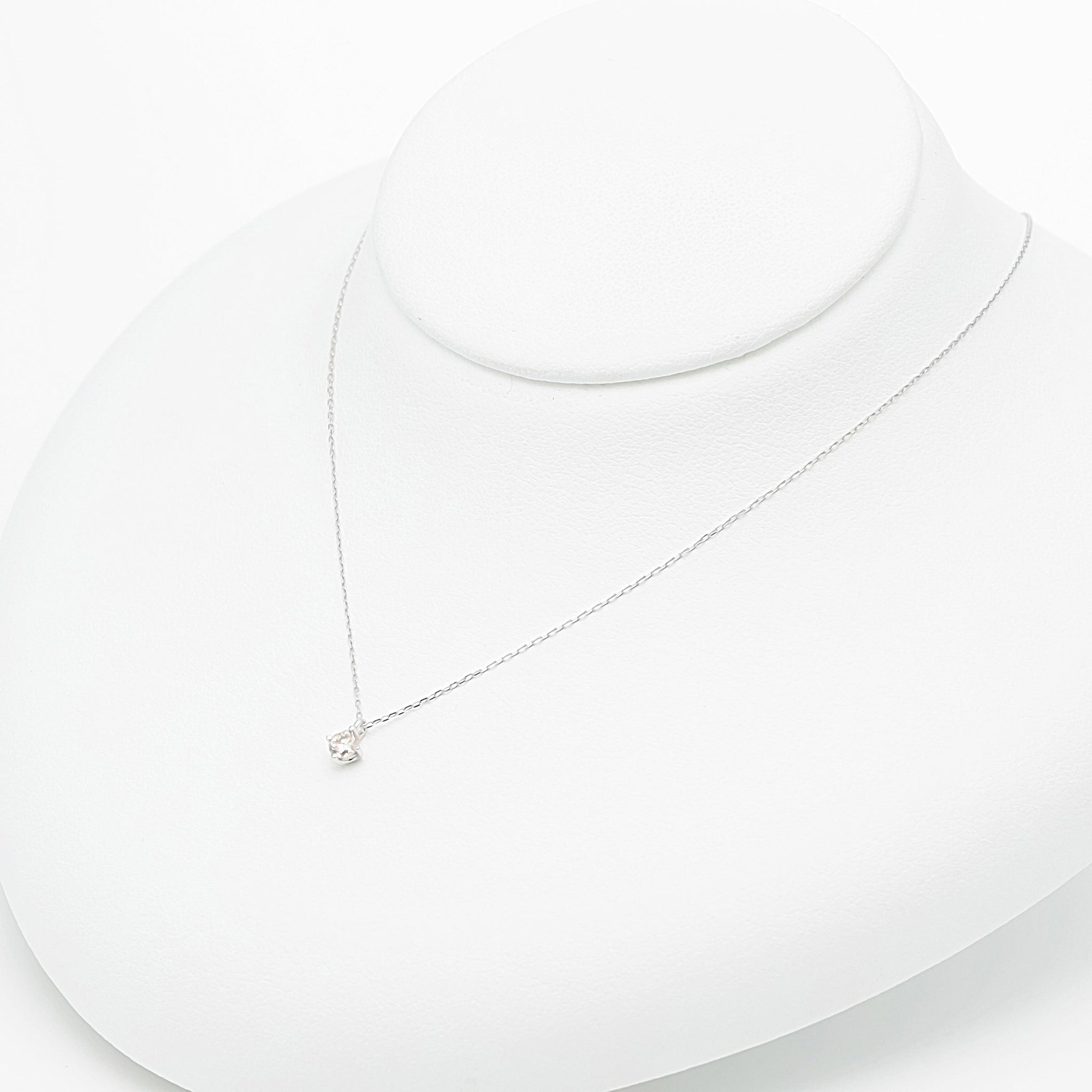 K18 ホワイトゴールド ダイヤモンド ネックレス（0.1ct） – Milluflora