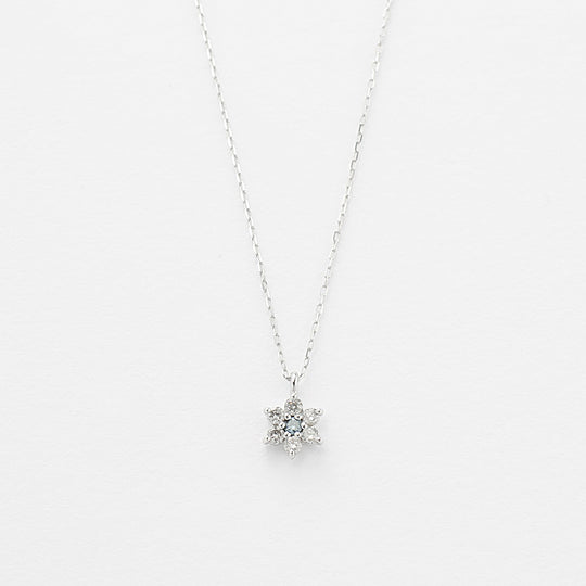 K18 ホワイトゴールド ダイヤモンド ネックレス