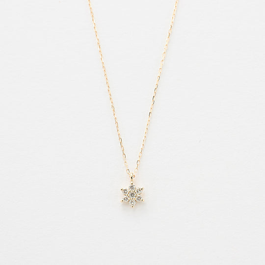 K10 イエローゴールド ダイヤモンド ネックレス