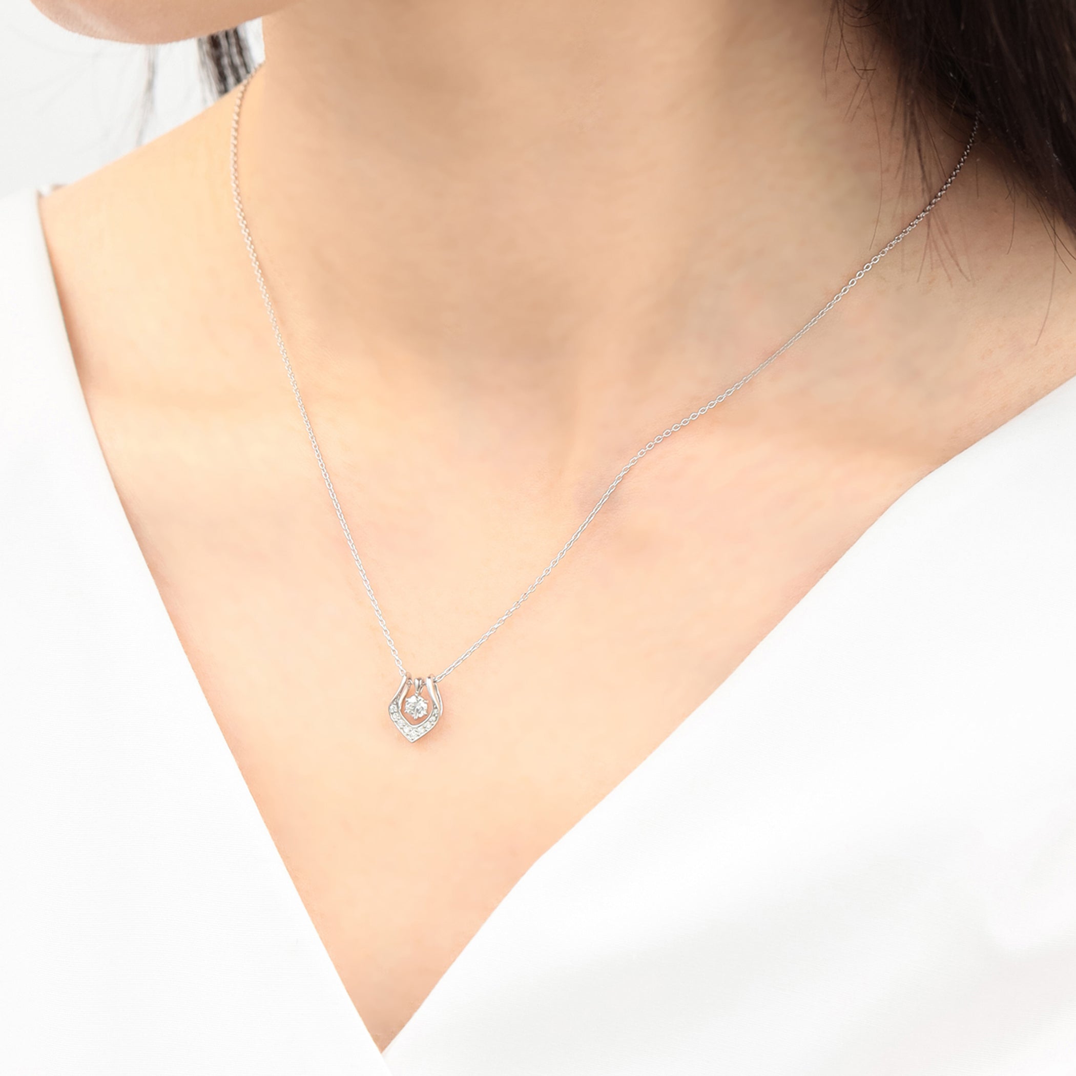 プラチナ ダイヤモンド ネックレス（0.20ct） – Milluflora