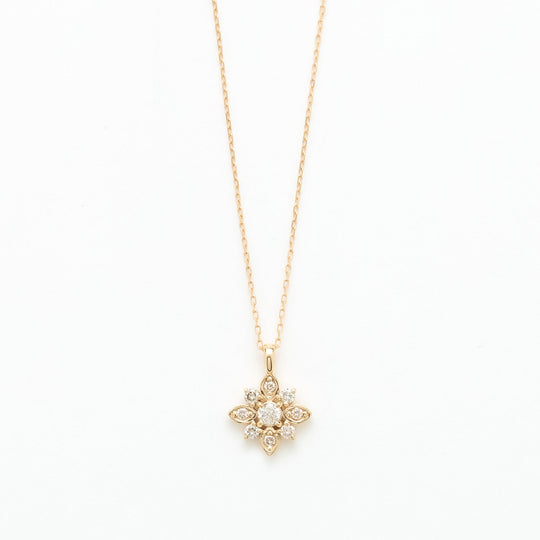 K10 イエローゴールド ダイヤモンド ネックレス