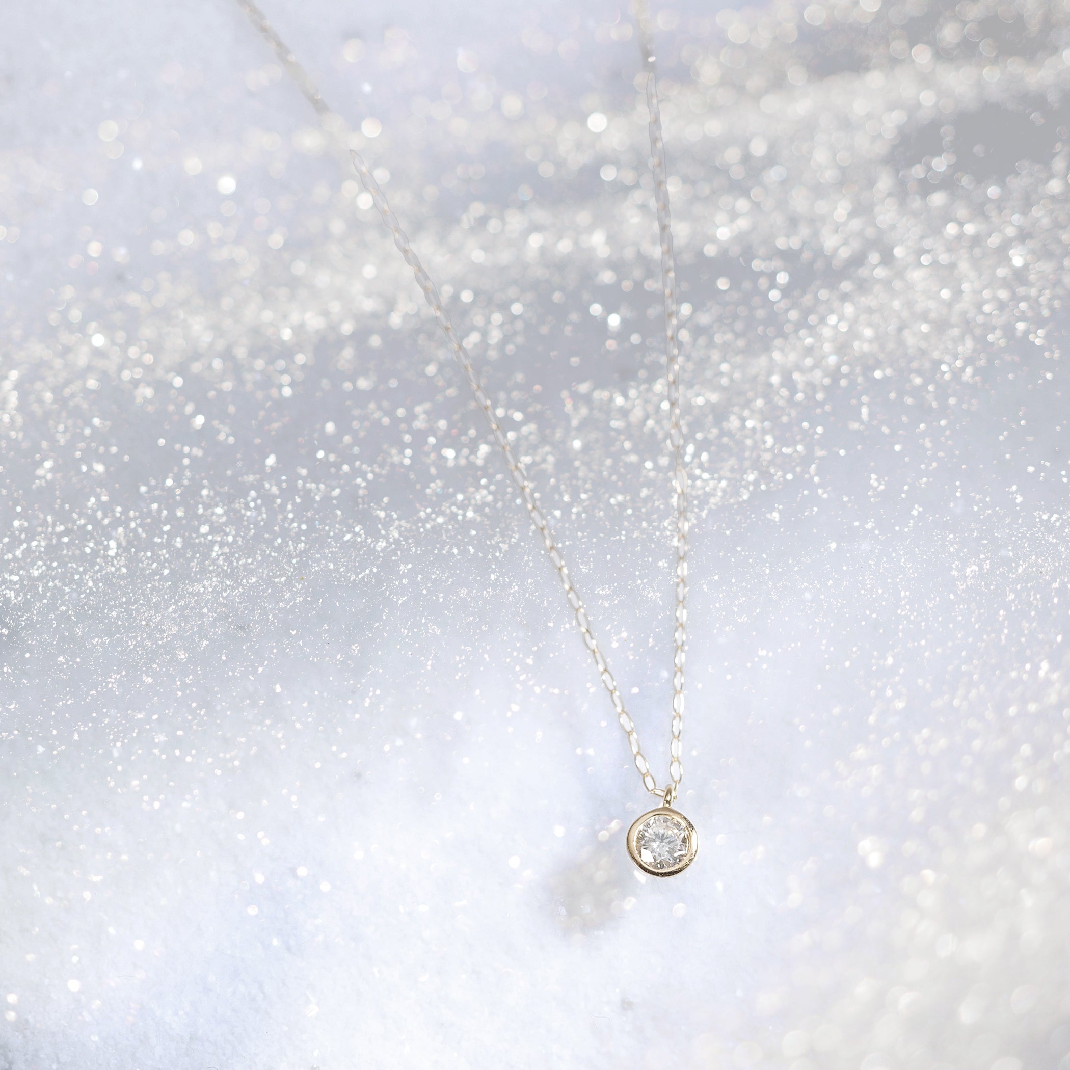 WEB限定】K18 イエローゴールド ダイヤモンド ネックレス（0.15ct