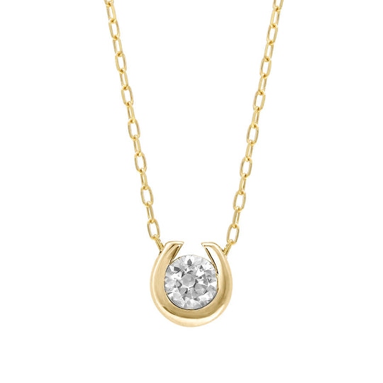 【クーポン対象商品】【WEB限定】K10 イエローゴールド ダイヤモンド 馬蹄 ネックレス