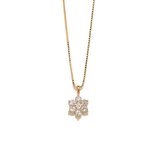 K18 イエローゴールド ダイヤモンド ネックレス（0.36ct）