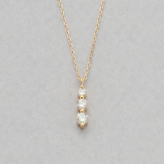 K10 イエローゴールド ダイヤモンド ネックレス