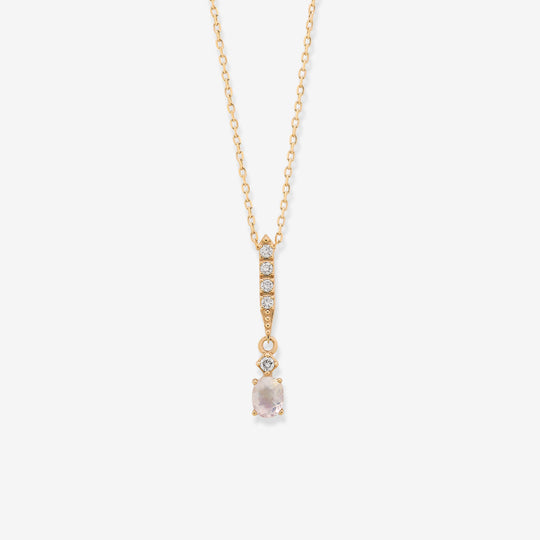 【Milluflora公式サイト限定】6月誕生石 K10 イエローゴールド ムーンストーン ネックレス