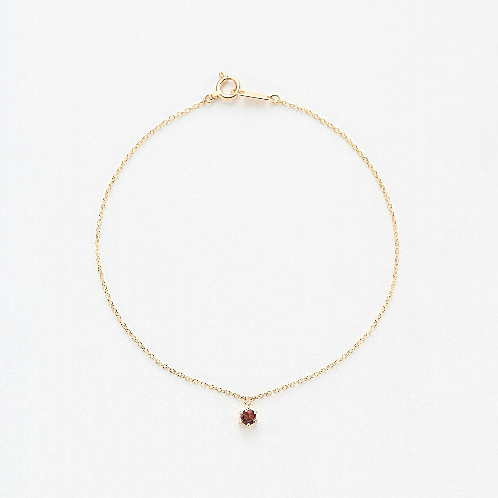 【WEB限定】1月誕生石 K10 イエローゴールド ガーネット ブレスレットミルフローラ(Milluflora)公式通販サイト