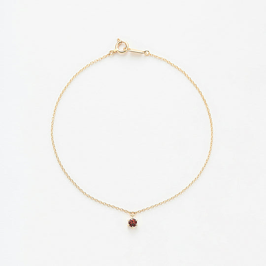【WEB限定】1月誕生石 K10 イエローゴールド ガーネット ブレスレット
