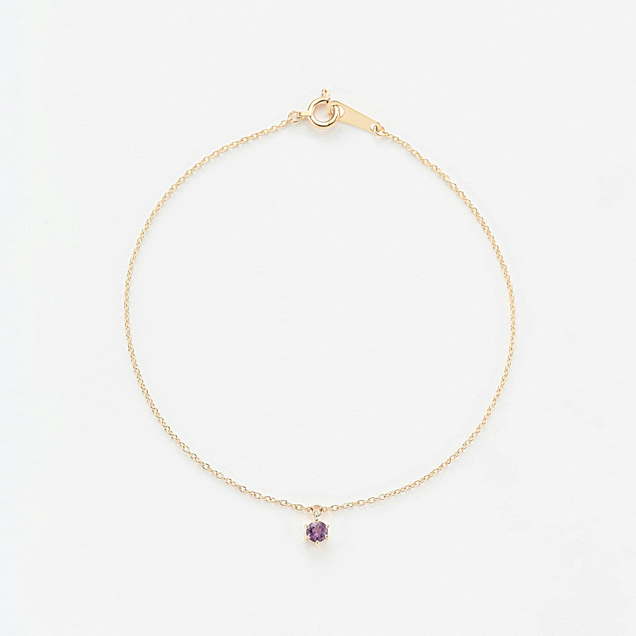 【WEB限定】2月誕生石 K10 イエローゴールド アメジスト ブレスレットミルフローラ(Milluflora)公式通販サイト