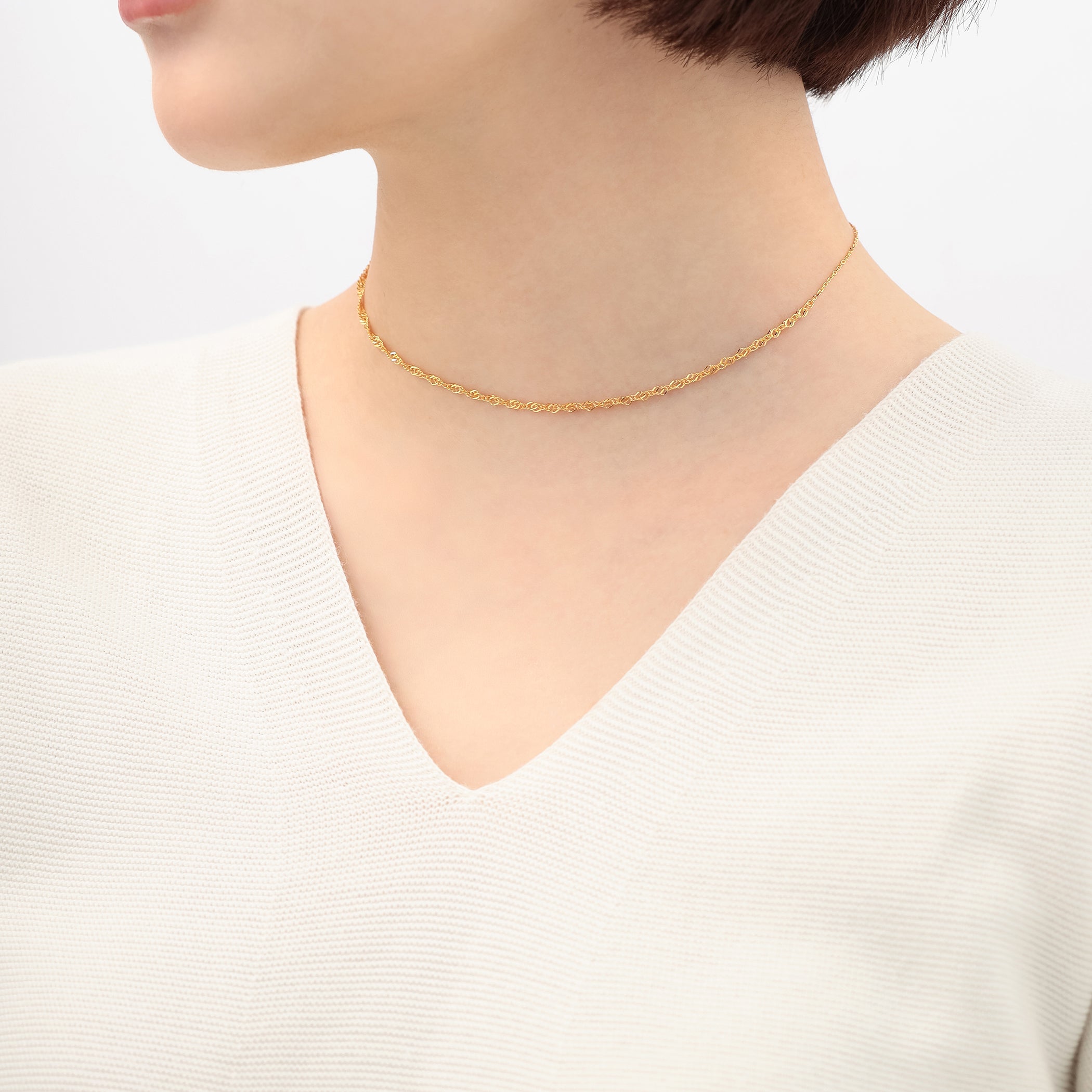 WEB限定】シルバー イエローゴールドメッキ ネックレス – Milluflora