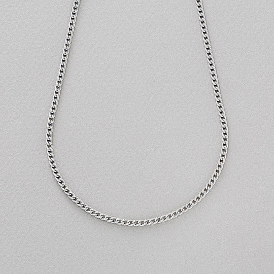 シルバー ロジウムメッキ チェーンネックレス