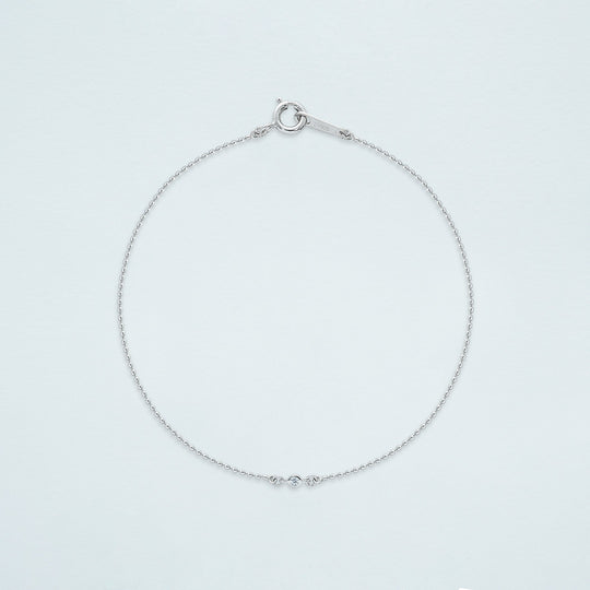 シルバー ロジウムメッキ キュービックジルコニア ブレスレット