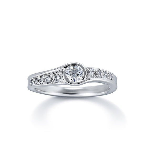 【受注生産】プラチナ ダイヤモンド リング（0.36ct）