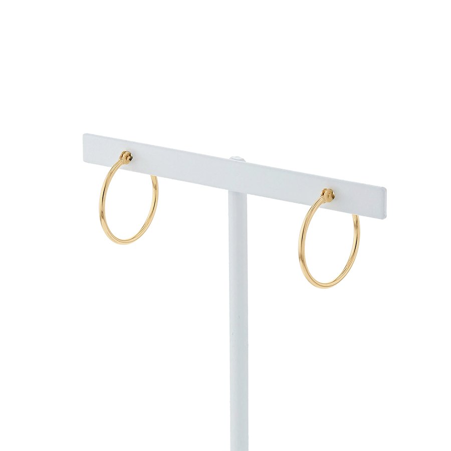 K18 イエローゴールド フープ ピアス（15mm） – Milluflora | ミル