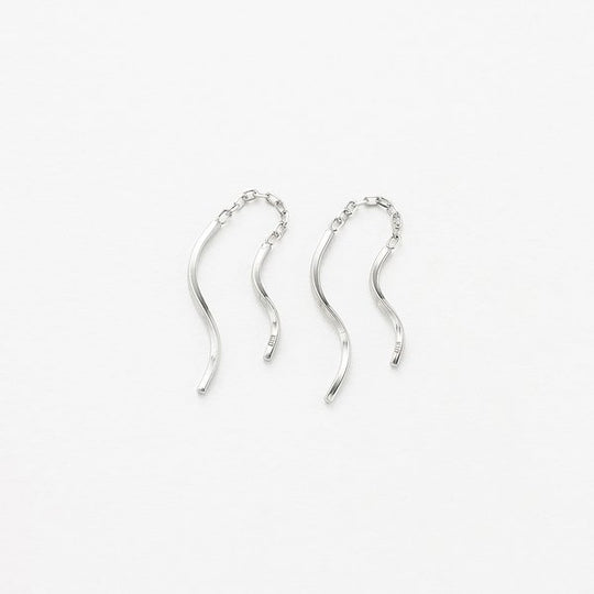 【WEB限定】K10 ホワイトゴールド アメリカン ピアス