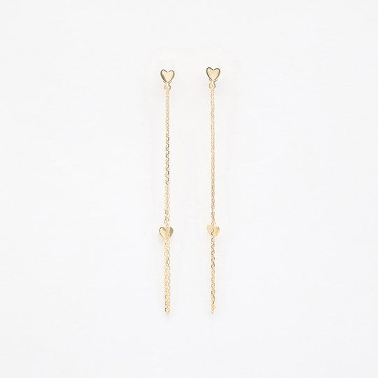 【WEB限定】K10 イエローゴールド ハート ピアス