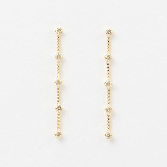 K18 イエローゴールド ダイヤモンド ピアス