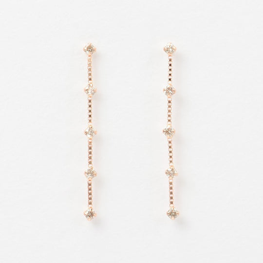 K18 ピンクゴールド ダイヤモンド ピアス