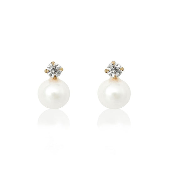 【WEB限定】K10 イエローゴールド キュービックジルコニア ピアス