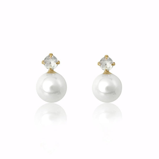 【WEB限定】6月誕生石 K10 イエローゴールド ムーンストーン ピアス