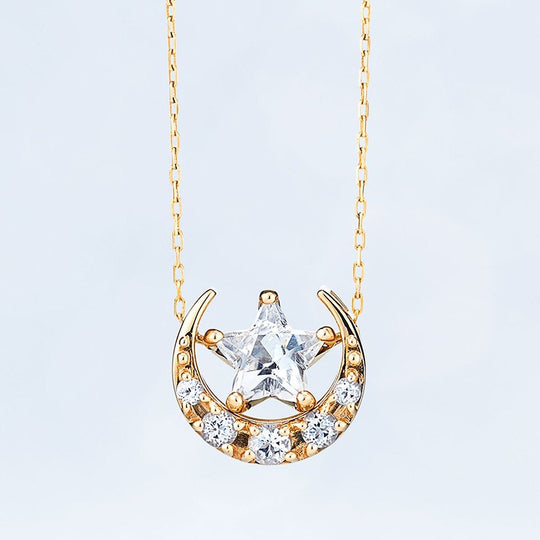 K10 イエローゴールド クォーツ スター ネックレス