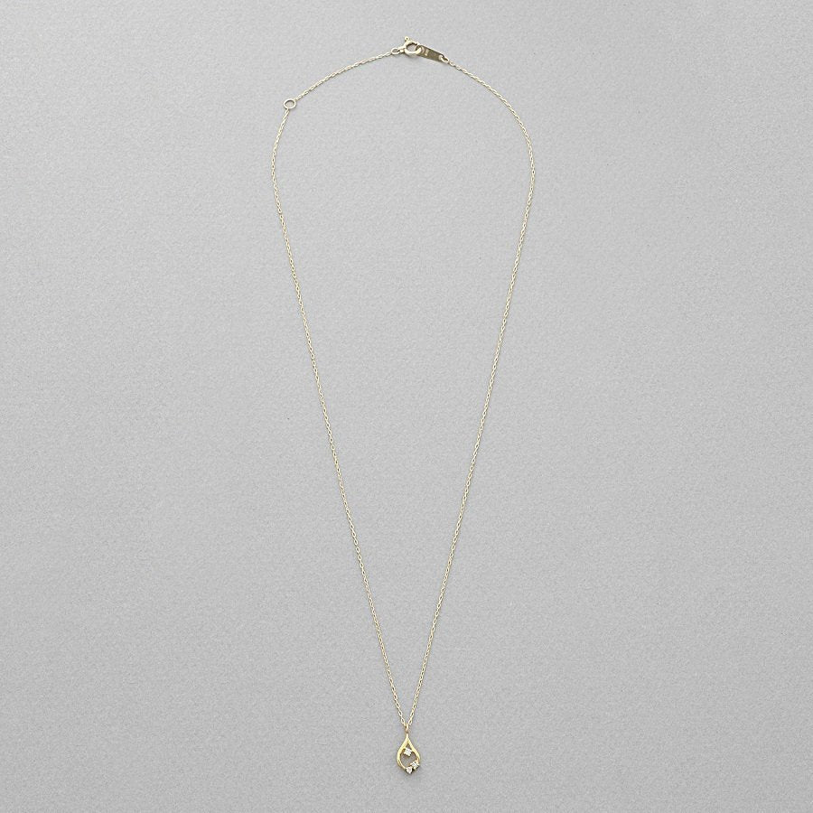 K10 イエローゴールド ダイヤモンド しずく ネックレス – Milluflora