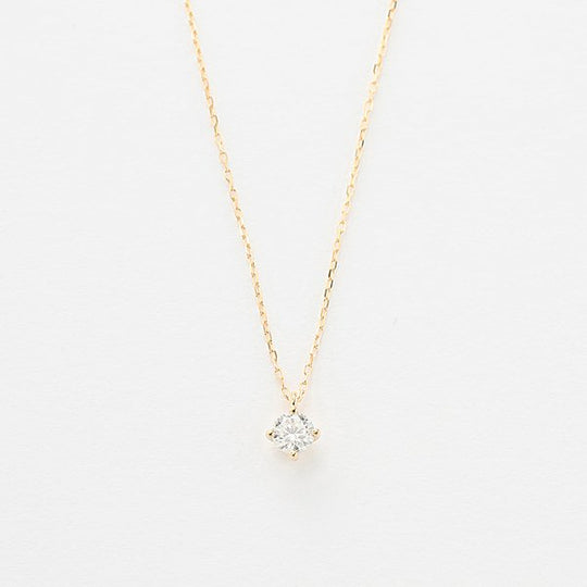 K18 イエローゴールド ダイヤモンド ネックレス（0.15ct）