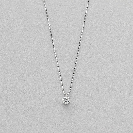 プラチナ ダイヤモンド ネックレス（0.15ct）<H&C証明カード/スコープ付>