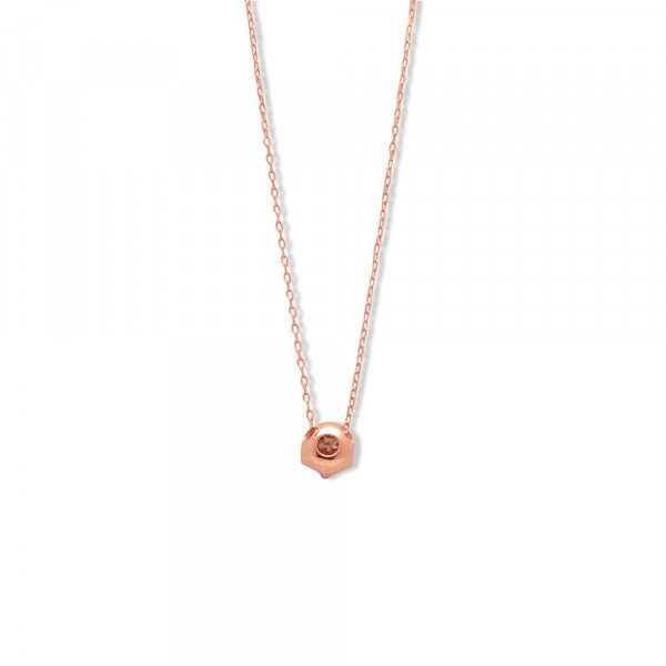 K10 ピンクゴールド ダイヤモンド ネックレス（0.2ct）