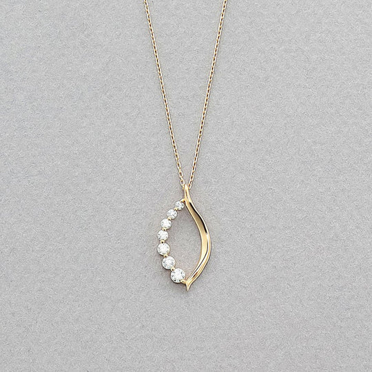 K18 イエローゴールド ダイヤモンド ネックレス<H&C証明カード/スコープ付>