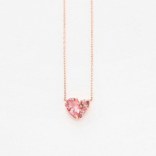 10月誕生石 K10 ピンクゴールド ピンクトルマリン ネックレス