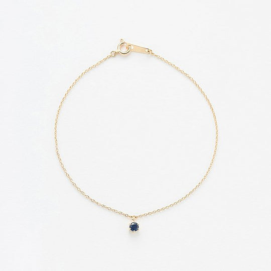 【WEB限定】9月誕生石 K10 イエローゴールド サファイア ブレスレット